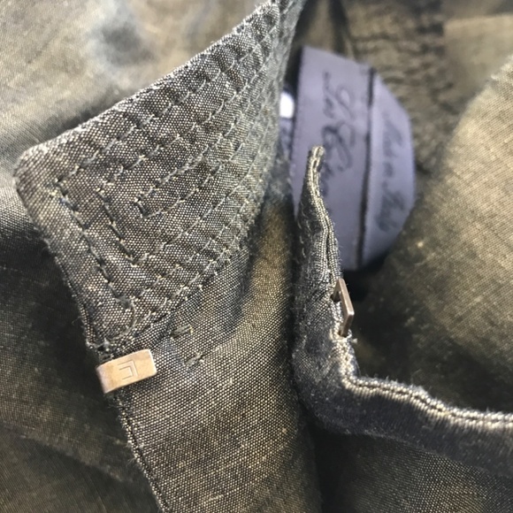 Vintage Les Copains Linen Blend Jacket Europe Green Olive - Picture 12 of 16